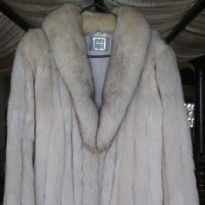 100% Genuine BLUE FOX Coat By Saga...BRAND NEW